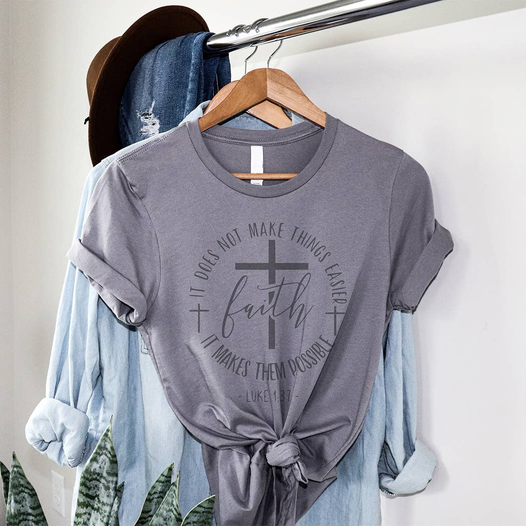 Inspirational - Faith Graphic T-Shirt -olive