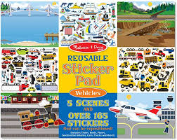 Vehicles Reusable Sticker Pad